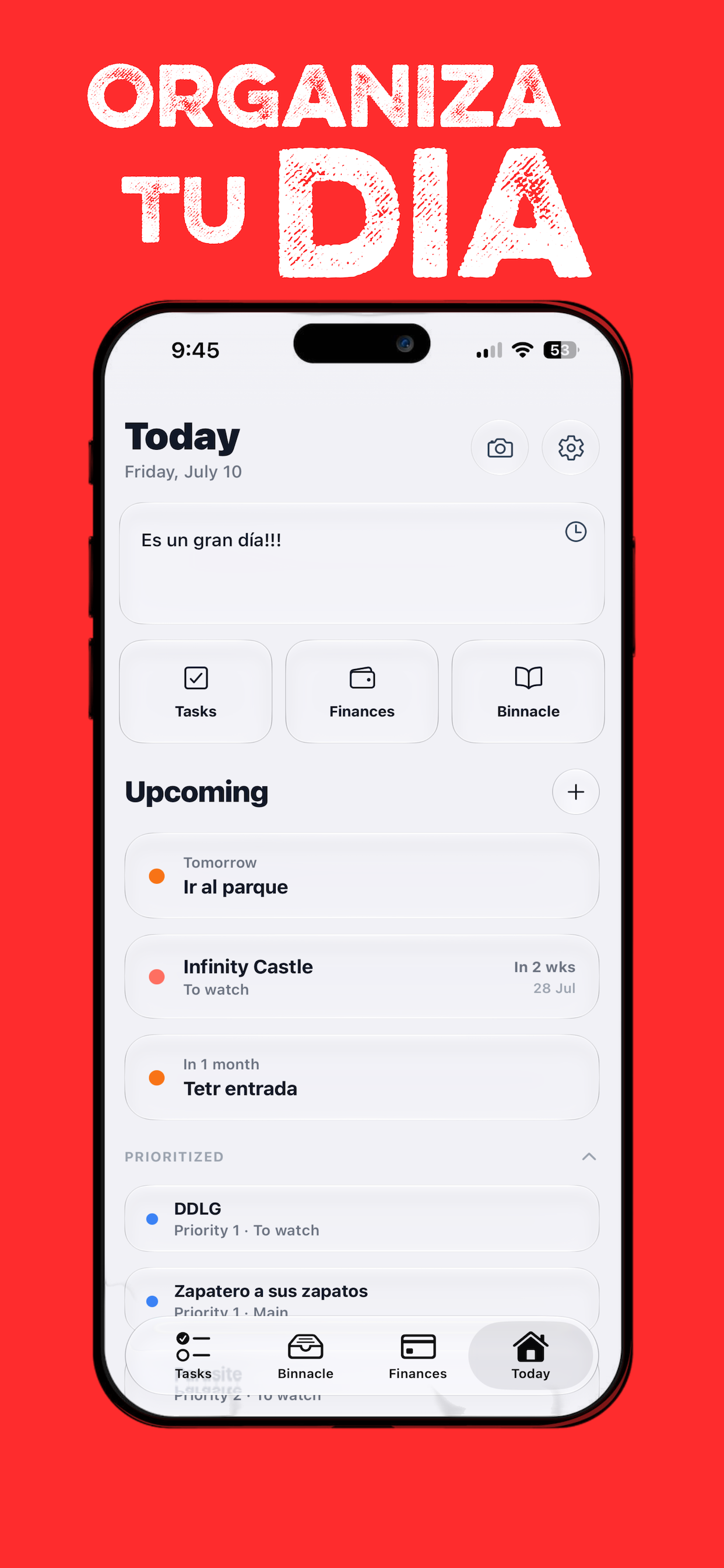 Paratu — Organiza tu día